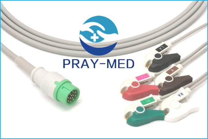 Mindray> Datascope okrugli 12pin kompatibilni Direct-Connect 5lead ECG kabel AHA hvatač