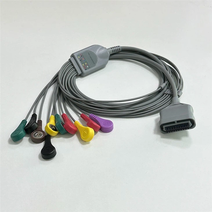 Compatible Edan Holter Ecg Cable 10Lead 20pin For Edan DX-12