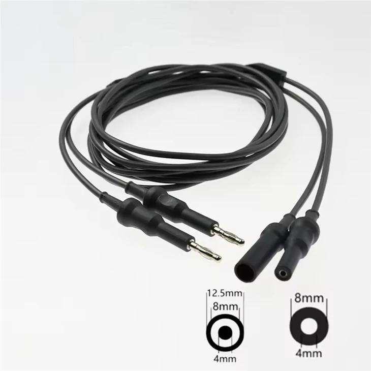 Reusable Bipolar Coagulation Clamp Cable 4mm Banana Plug Connection Bovie Interface high quality